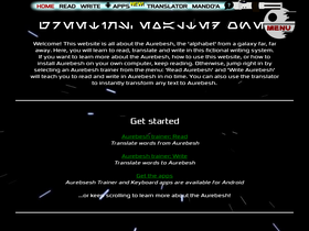 'aurebesh.org' screenshot