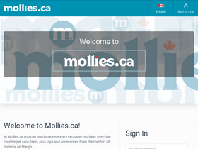'mollies.ca' screenshot