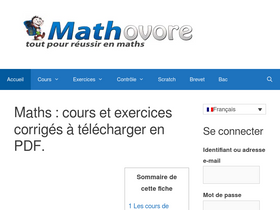 'mathovore.fr' screenshot