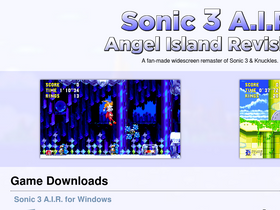 'sonic3air.org' screenshot