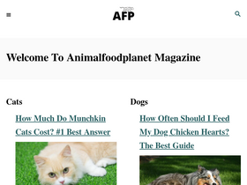 'animalfoodplanet.com' screenshot