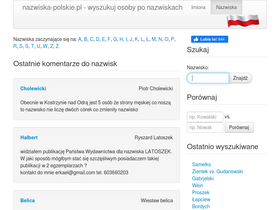 'nazwiska-polskie.pl' screenshot