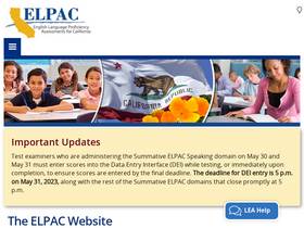 'elpac.org' screenshot
