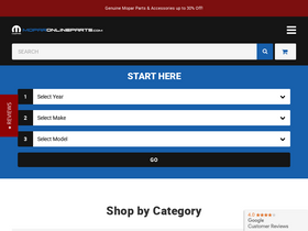 'moparonlineparts.com' screenshot
