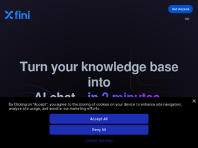 Fini - Instantly upgrade customer support with AI; zero-code, multi-platform, secure.