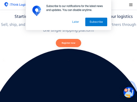 'ithinklogistics.com' screenshot