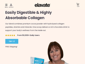 Elavate homepage screenshot