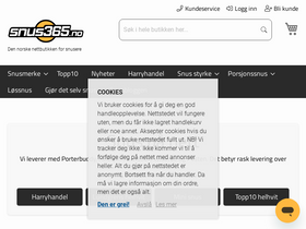 'snus365.no' screenshot