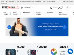 'tyresnmore.com' screenshot