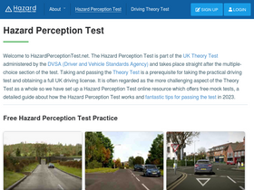 'hazardperceptiontest.net' screenshot