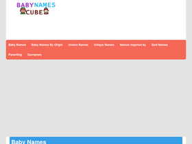 'babynamescube.com' screenshot