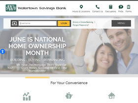 'watertownsavingsbank.com' screenshot