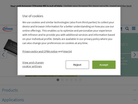 'infineon.com' screenshot