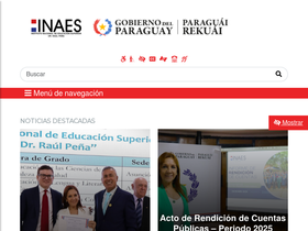'inaes.edu.py' screenshot