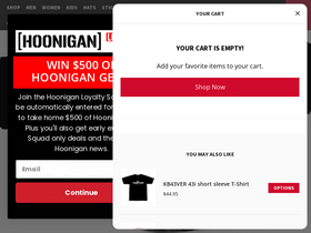 'hoonigan.com' screenshot