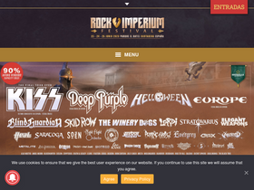 'rockimperiumfestival.es' screenshot