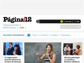 'pagina12.com.ar' screenshot