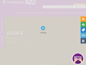 'karnatakabank.com' screenshot