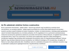 'szinonimaszotar.hu' screenshot