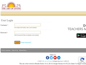 'artofliving.online' screenshot