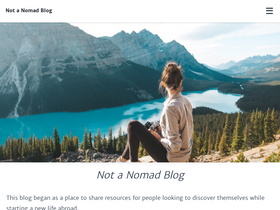 'notanomadblog.com' screenshot