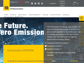 'putzmeister.com' screenshot