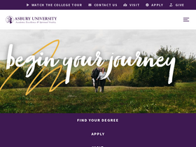 'asbury.edu' screenshot