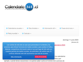 'calendario-365.cl' screenshot