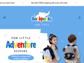 backpacksfortots.com homepage screenshot