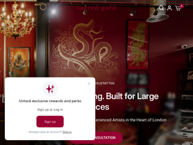 sacredgold.shop homepage screenshot