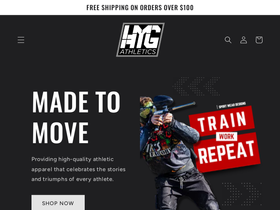 hyg-athletics.com homepage screenshot