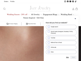 Iver Jewelry homepage screenshot