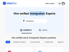 'visadb.io' screenshot