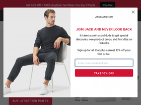 Jack Archer homepage screenshot