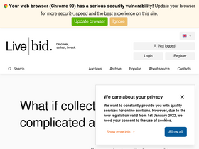 'livebid.cz' screenshot