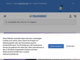 'praxisdienst.de' screenshot