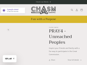 chasmgaming.com homepage screenshot