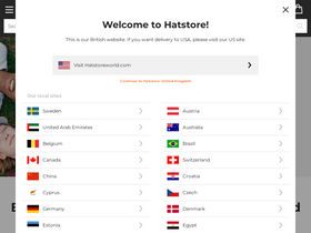 'hatstore.co.uk' screenshot