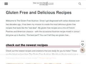 'theglutenfreeaustrian.com' screenshot