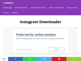 'instasave.website' screenshot