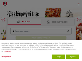 'kfc.cz' screenshot
