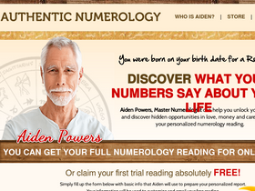 'authenticnumerology.com' screenshot