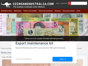 'coinsandaustralia.com' screenshot