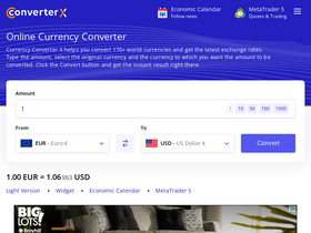 'currencyconverterx.com' screenshot