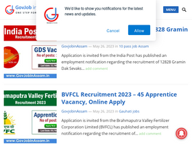 'govjobinassam.in' screenshot