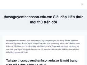 'thcsnguyenthanhson.edu.vn' screenshot