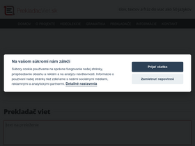 'prekladacviet.sk' screenshot