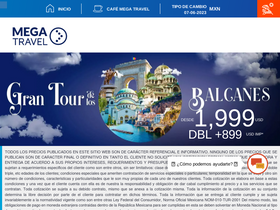 'megatravel.com.mx' screenshot