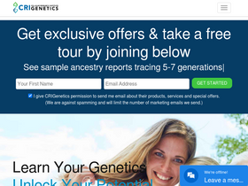 'crigenetics.com' screenshot