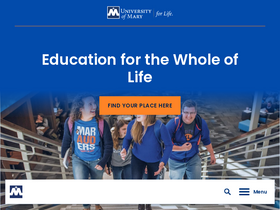 'umary.edu' screenshot